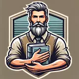 bearded man holding a book close to his chest